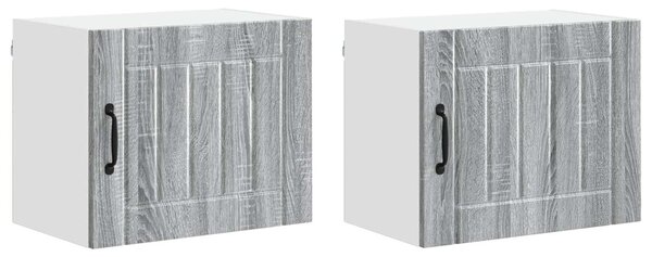 Konyhaszekrény 2 pcs Szürke Sonoma 50 x 31 x 40 cm Faanyag