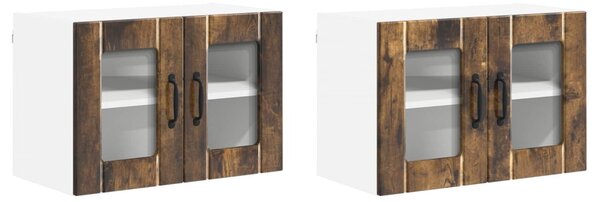 Konyhaszekrény 2 pcs Füstölt tölgy 60 x 31 x 40 cm Faanyag