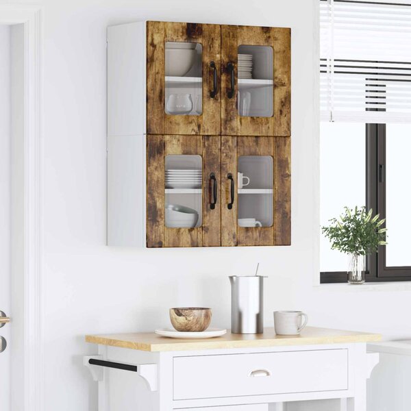 Konyhaszekrény 2 pcs Füstölt tölgy 60 x 31 x 40 cm Faanyag