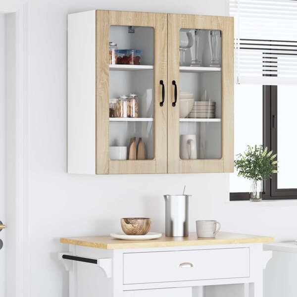 Konyhaszekrény 2 pcs Sonoma tölgy 40 x 31 x 80 cm Faanyag
