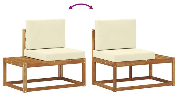 VidaXL Kültéri kanapé szett párnával 3 pcs Természetes