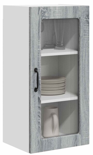 Konyhaszekrény 2 pcs Szürke Sonoma 40 x 31 x 80 cm Faanyag