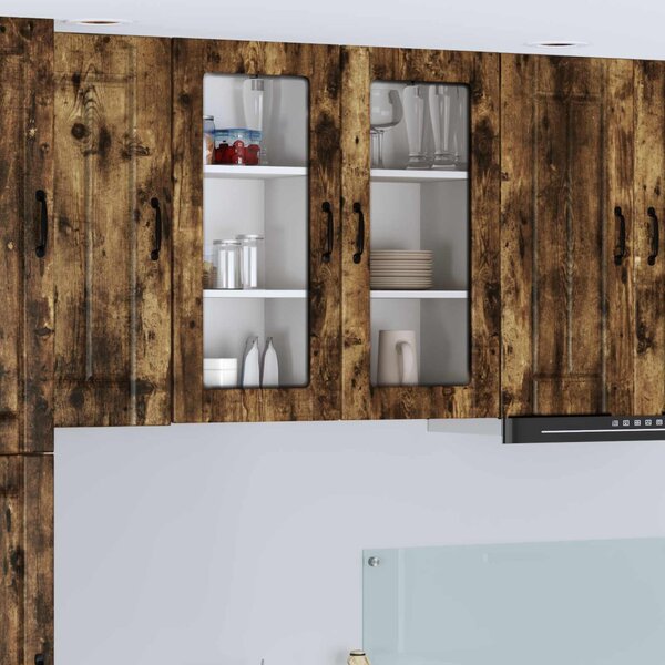 Konyhaszekrény 2 pcs Füstölt tölgy 40 x 31 x 80 cm Faanyag