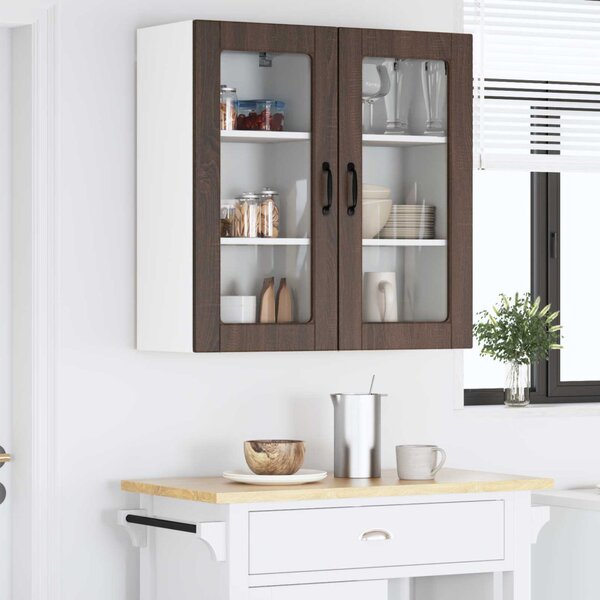 Konyhaszekrény 2 pcs Barna Tölgy 40 x 31 x 80 cm Faanyag