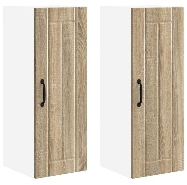 Konyhaszekrény 2 pcs Sonoma tölgy 30 x 31 x 80 cm Faanyag