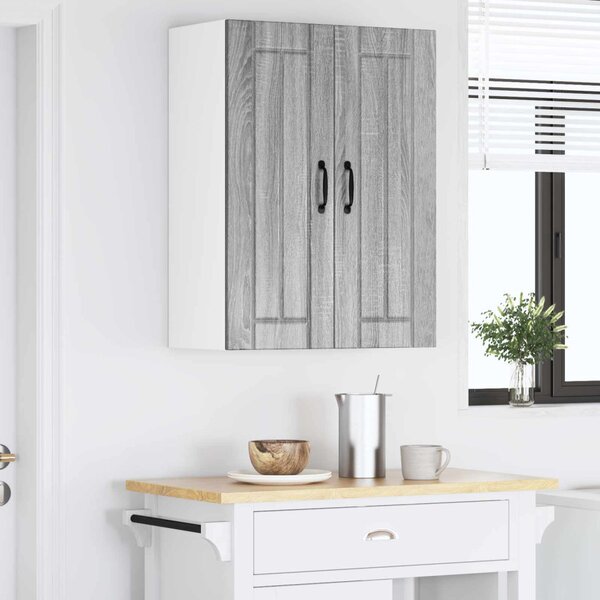 Konyhaszekrény 2 pcs Szürke Sonoma 30 x 31 x 80 cm Faanyag