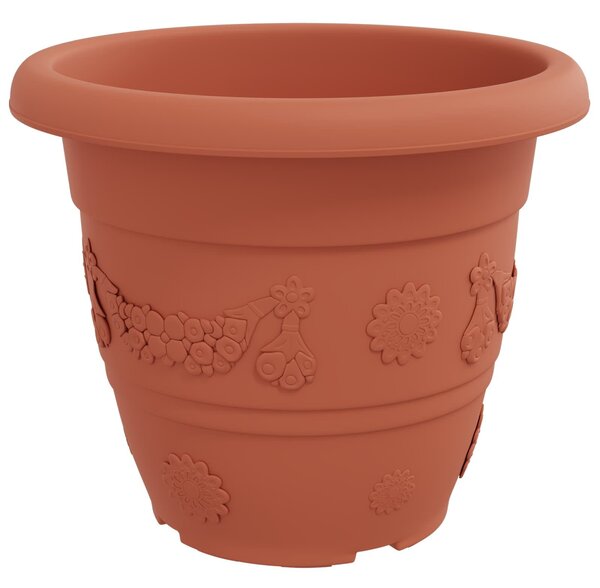 VidaXL Növénycserép 24 pcs Tégla Vörös Ø 39 x 32 cm Műanyag