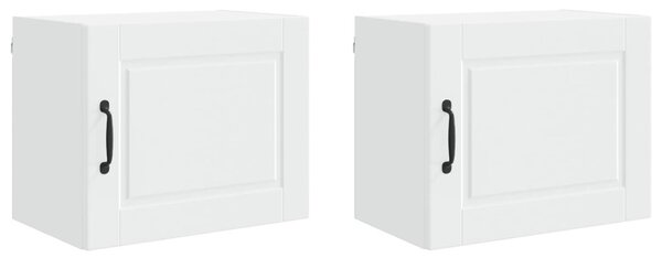 Konyhaszekrény polcokkal 2 pcs Fehér 50 x 31 x 40 cm Faanyag