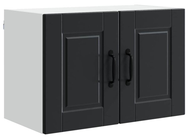 Konyhaszekrény polcokkal 2 pcs Fekete 60 x 31 x 40 cm Faanyag