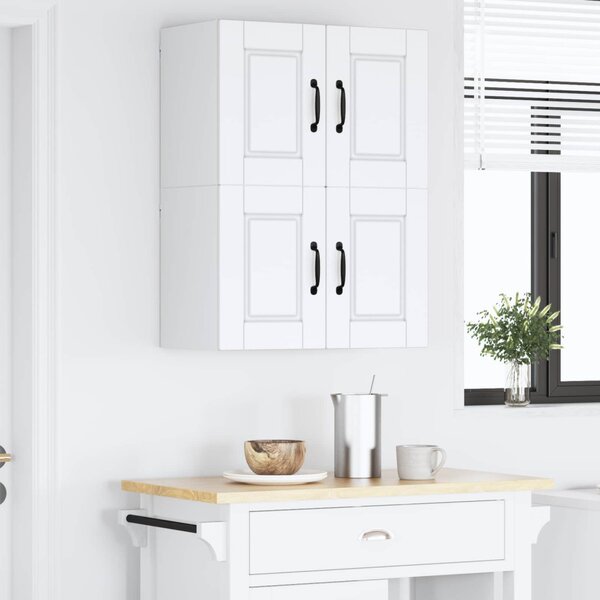 Konyhaszekrény polcokkal 2 pcs Fehér 60 x 31 x 40 cm Faanyag