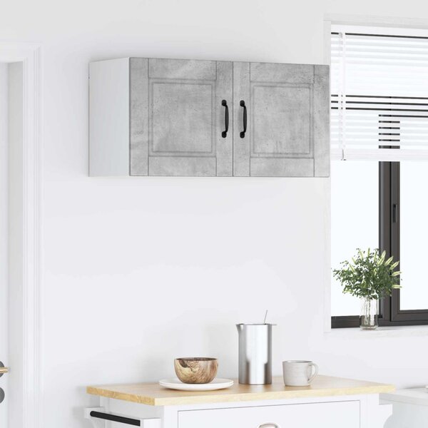 Konyhaszekrény polcokkal Beton Szürke 80 x 31 x 40 cm Faanyag