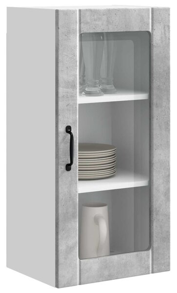 Konyhaszekrény polcokkal Beton Szürke 40 x 31 x 80 cm Faanyag