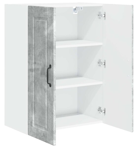 Konyhaszekrény polcokkal Beton Szürke 60 x 31 x 80 cm Faanyag
