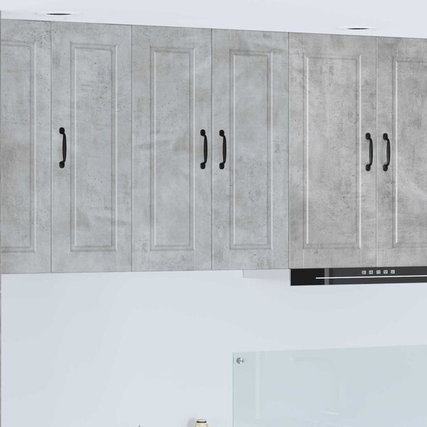 Konyhaszekrény polcokkal Beton Szürke 60 x 31 x 80 cm Faanyag