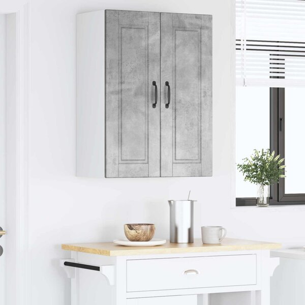 Konyhaszekrény polcokkal Beton Szürke 60 x 31 x 80 cm Faanyag