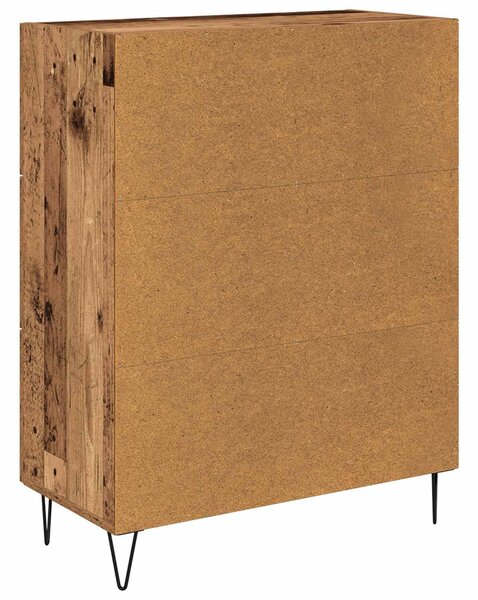VidaXL Széf fiókkal Öreg fa 69,5 x 34 x 90 cm Mérnöki fa