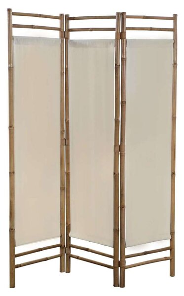 VidaXL 3 paneles bambusz/vászon paraván 120 cm