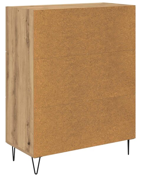 VidaXL Széf Kézműves Tölgy 69,5 x 34 x 90 cm Mérnöki fa