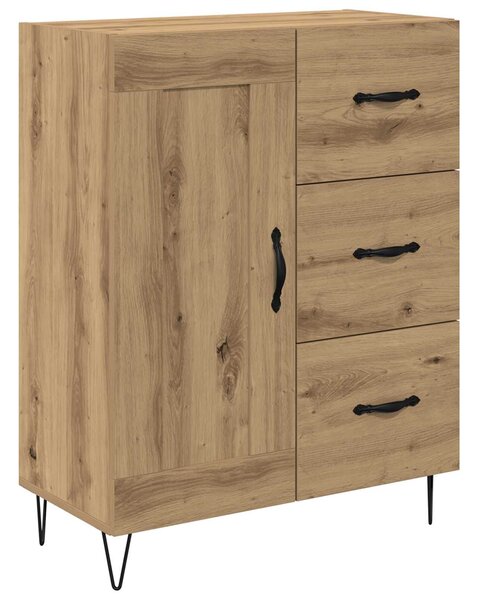 VidaXL Széf Kézműves Tölgy 69,5 x 34 x 90 cm Mérnöki fa
