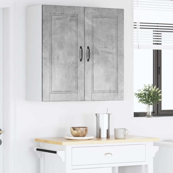 Konyhaszekrény polcokkal Beton Szürke 80 x 31 x 80 cm Faanyag