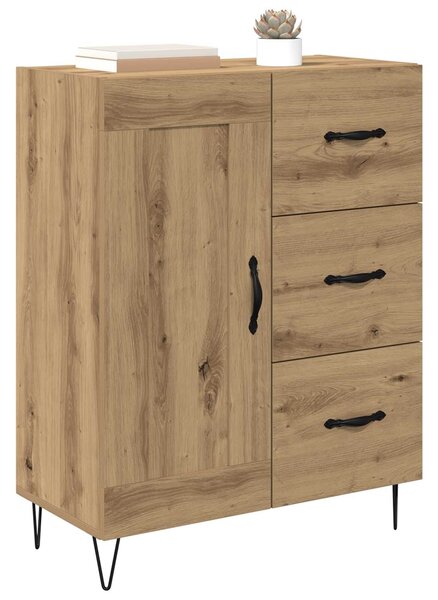 VidaXL Széf Kézműves Tölgy 69,5 x 34 x 90 cm Mérnöki fa