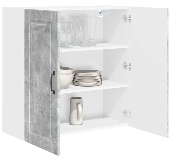Konyhaszekrény polcokkal Beton Szürke 80 x 31 x 80 cm Faanyag