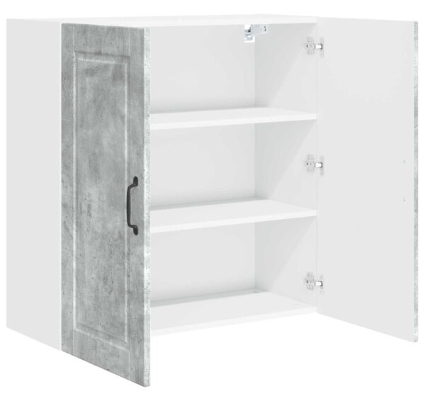 Konyhaszekrény polcokkal Beton Szürke 80 x 31 x 80 cm Faanyag