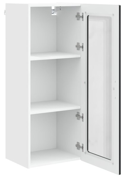 Konyhaszekrény polcokkal Fekete 40 x 31 x 100 cm Faanyag