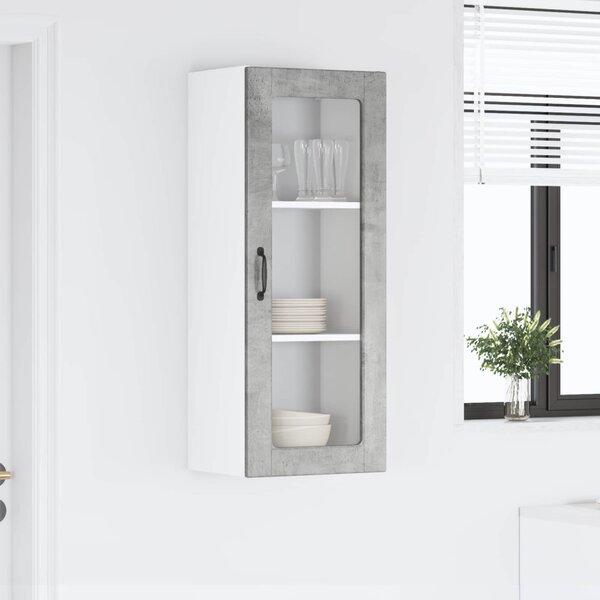 Konyhaszekrény polcokkal Beton Szürke 40 x 31 x 100 cm Faanyag