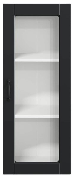 Konyhaszekrény polcokkal Fekete 40 x 31 x 100 cm Faanyag