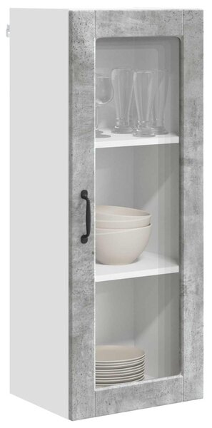 Konyhaszekrény polcokkal Beton Szürke 40 x 31 x 100 cm Faanyag