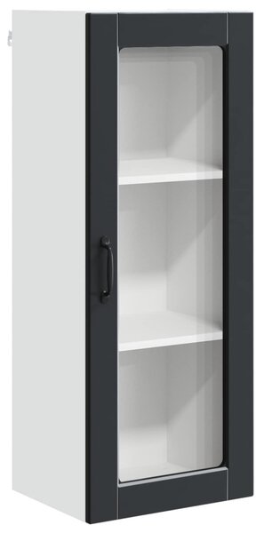 Konyhaszekrény polcokkal Fekete 40 x 31 x 100 cm Faanyag