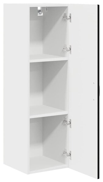 Konyhaszekrény polcokkal Fekete 30 x 31 x 100 cm Faanyag