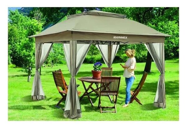 Marimex Vista kerti pavilon, bézs színben, 3 x 3 x 2,9 m