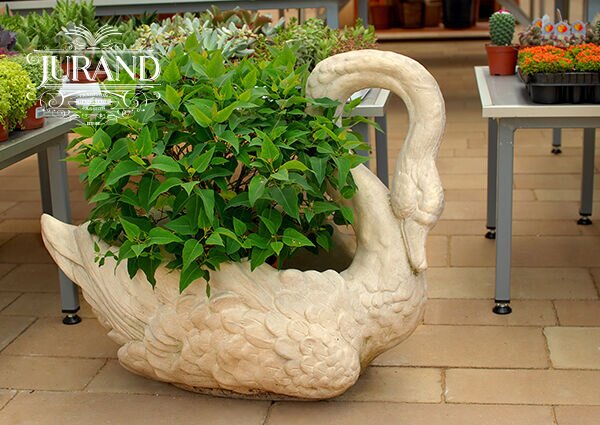 SWAN virágcserép, 60 x 40 x 70 cm, szabadalmaztatott FineCrete műkőből, kiváló minőségű és tartós, betonszerű anyagból, 13 választható színben, kertbe / teraszra / otthonra, dekoratív és funkcionális virágcserép!