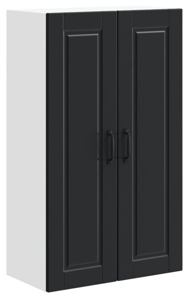 Konyhaszekrény polcokkal Fekete 60 x 31 x 100 cm Faanyag