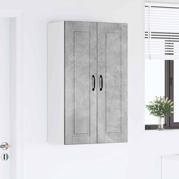Konyhaszekrény polcokkal Beton Szürke 60 x 31 x 100 cm Faanyag