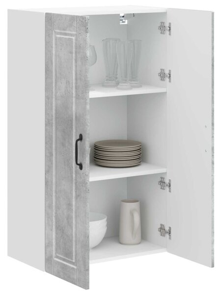 Konyhaszekrény polcokkal Beton Szürke 60 x 31 x 100 cm Faanyag