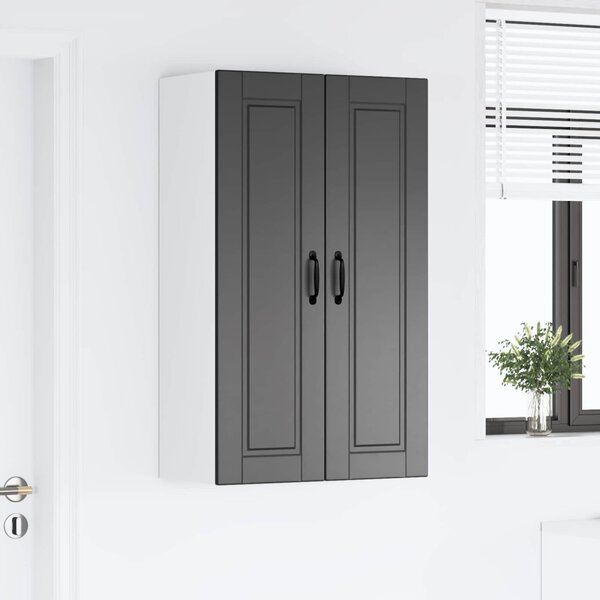 Konyhaszekrény polcokkal Fekete 60 x 31 x 100 cm Faanyag