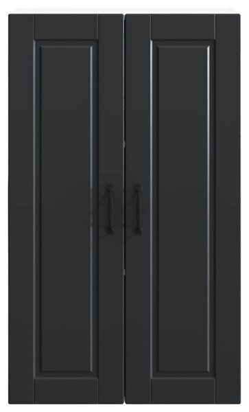 Konyhaszekrény polcokkal Fekete 60 x 31 x 100 cm Faanyag