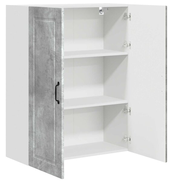 Konyhaszekrény polcokkal Beton Szürke 80 x 31 x 100 cm Faanyag
