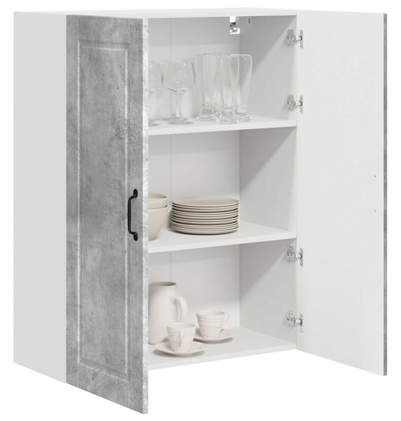 Konyhaszekrény polcokkal Beton Szürke 80 x 31 x 100 cm Faanyag
