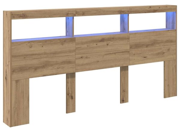 Fejtámla polcokkal Artisan tölgy 200 x 17 x 102 cm Faanyag