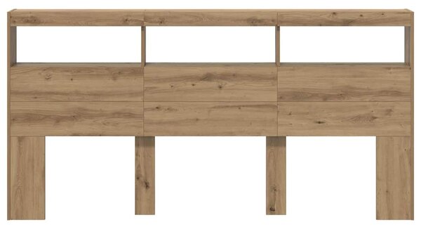 Fejtámla polcokkal Artisan tölgy 200 x 17 x 102 cm Faanyag