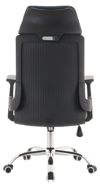 Irodai szék, sötétszürke/zöld/króm, teherbírás 150 kg, HOLGER