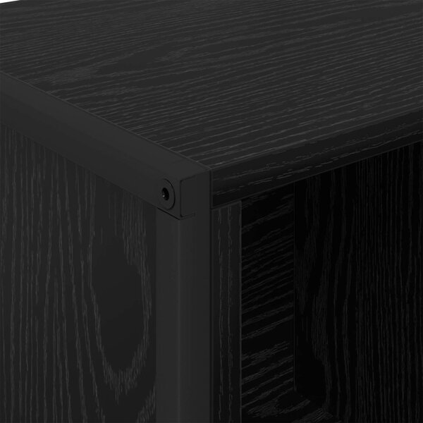 Könyvespolc Fekete tölgy 68 x 30 x 108.5 cm Faanyag