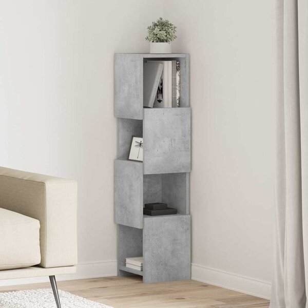 Sarokszekrény Beton Szürke 25,5x25x102cm Faanyag