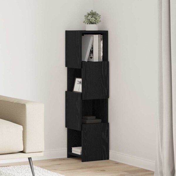 Sarokszekrény Fekete tölgy 25,5x25x102cm Faanyag