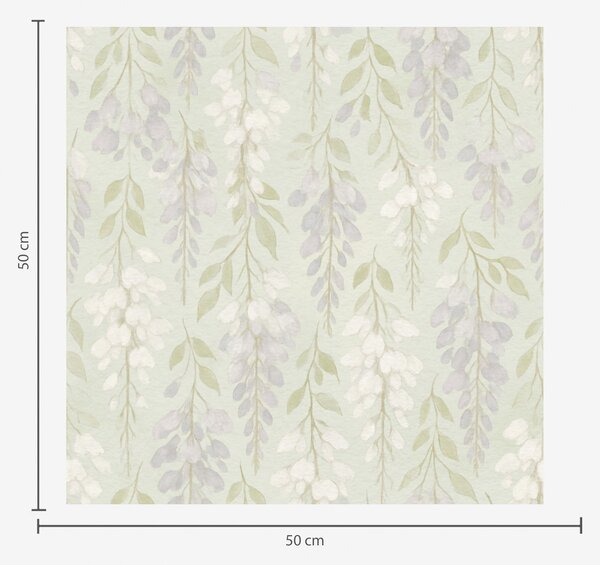 Tapéta Lila wisteria mentazöld háttér előtt, Virágok és növények tapétá, a00593 : Uwalls.hu