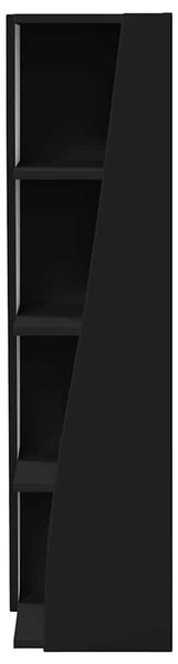 Sarokszekrény Fekete 27,5x27x102cm Faanyag